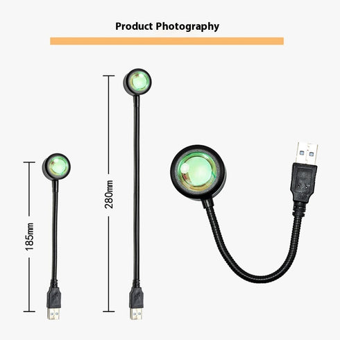 Sunset Sunset Rainbow Projection Lamp Creative USB Background Ambience Light