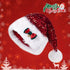 Christmas Hat With Red Sequins And Bow Design Warm Plush Decorative Hat, Christmas Enlarged And Thickened Long Haired Hat