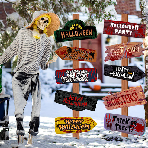 Creative Printing Halloween Decoration Props Paper Signs