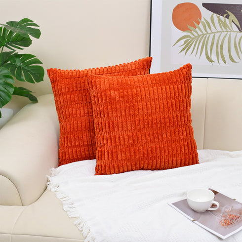 Corduroy Decorative Throw Pillow Covers Soft Boho Striped  Modern Farmhouse Christmas Home Decor For Sofa Living Room Couch Bed
