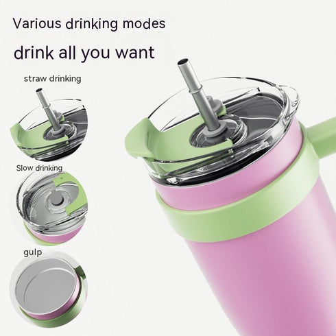 Stainless Steel Large Capacity Vacuum Insulated Straw Cup