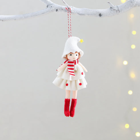 Christmas Cake Dress Girl Doll Angel Pendant