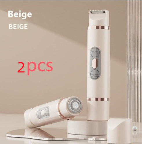 Dual-Head Electric Shaver Painless Women's Epilator Bikini Hair Removal Device Automatic Hair Trimmer Underarm Facial Lips Leg