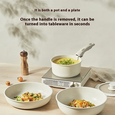 Removable Pot Set Pan Household Handle Separation